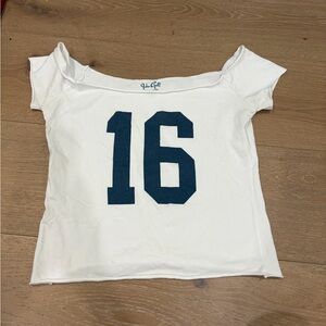 Brandy White Off-Shoulder Top